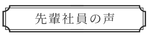 先輩社員の声